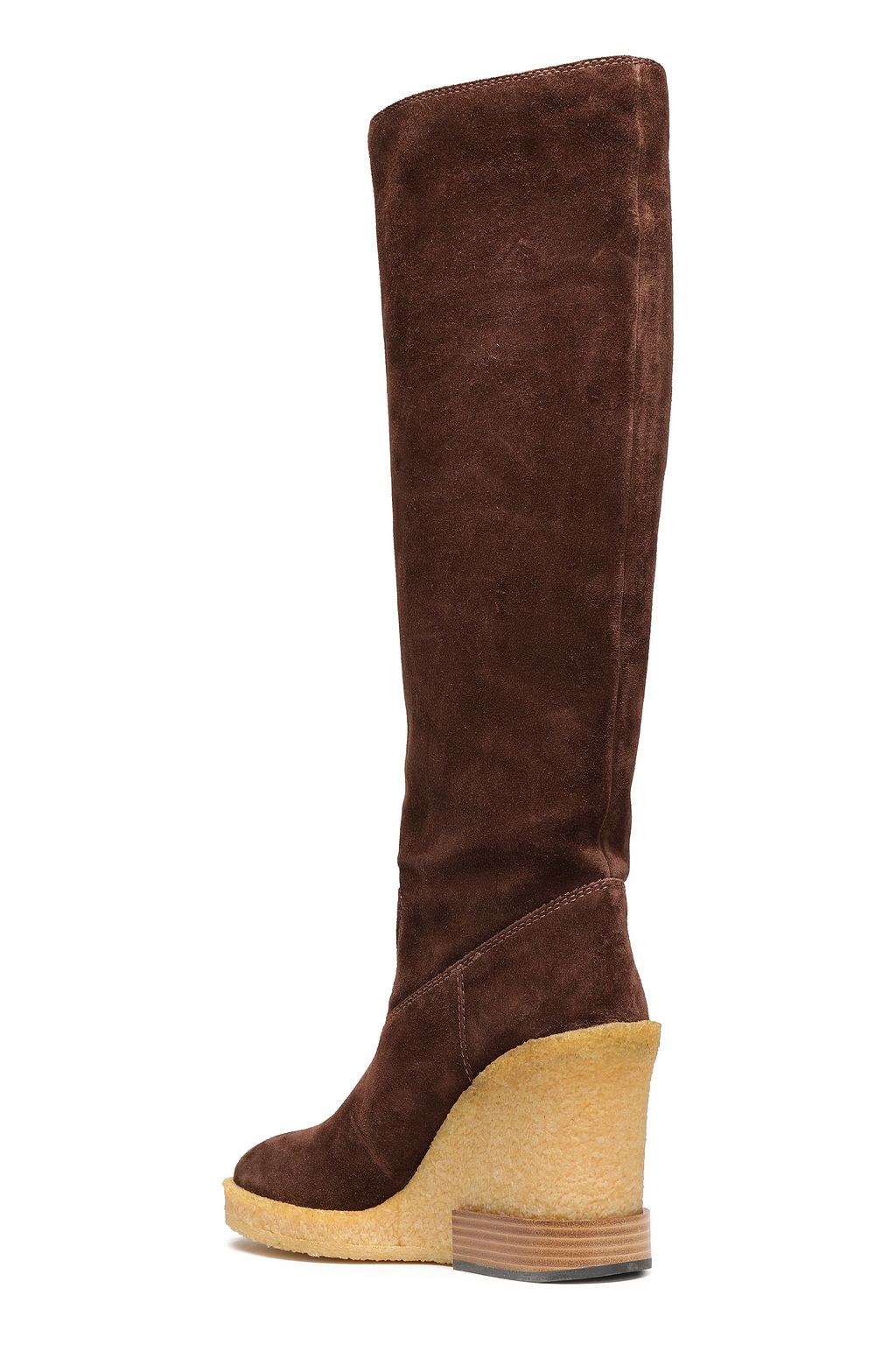 TOD'S Suede wedge knee boots