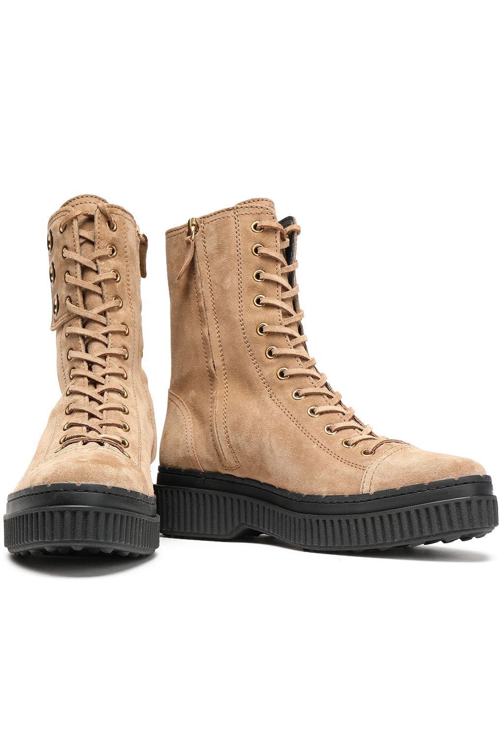 TOD'S Suede combat boots