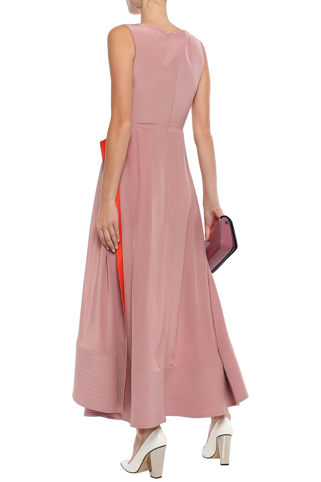 ROKSANDA Draped silk crepe de chine midi dress