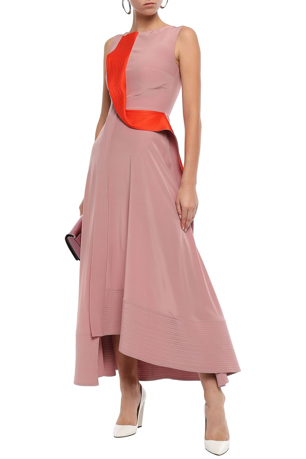 ROKSANDA Draped silk crepe de chine midi dress