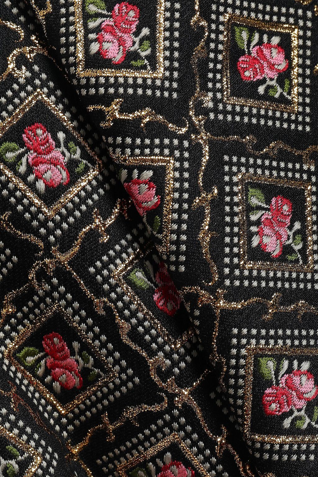 DOLCE&GABBANA تنورة قصيرة وواسعة من الجاكار اللامع
