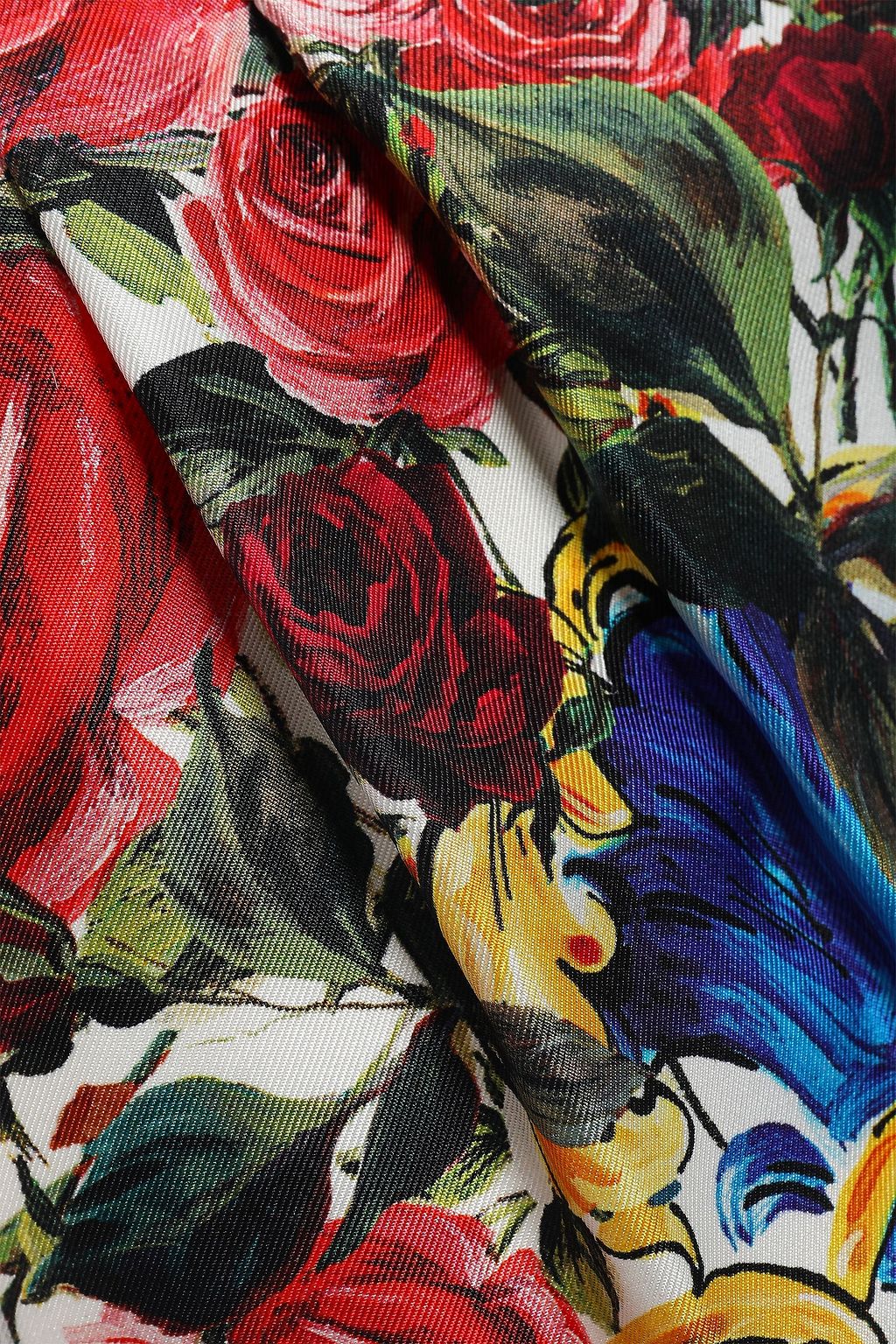 DOLCE&GABBANA Printed silk-faille shorts
