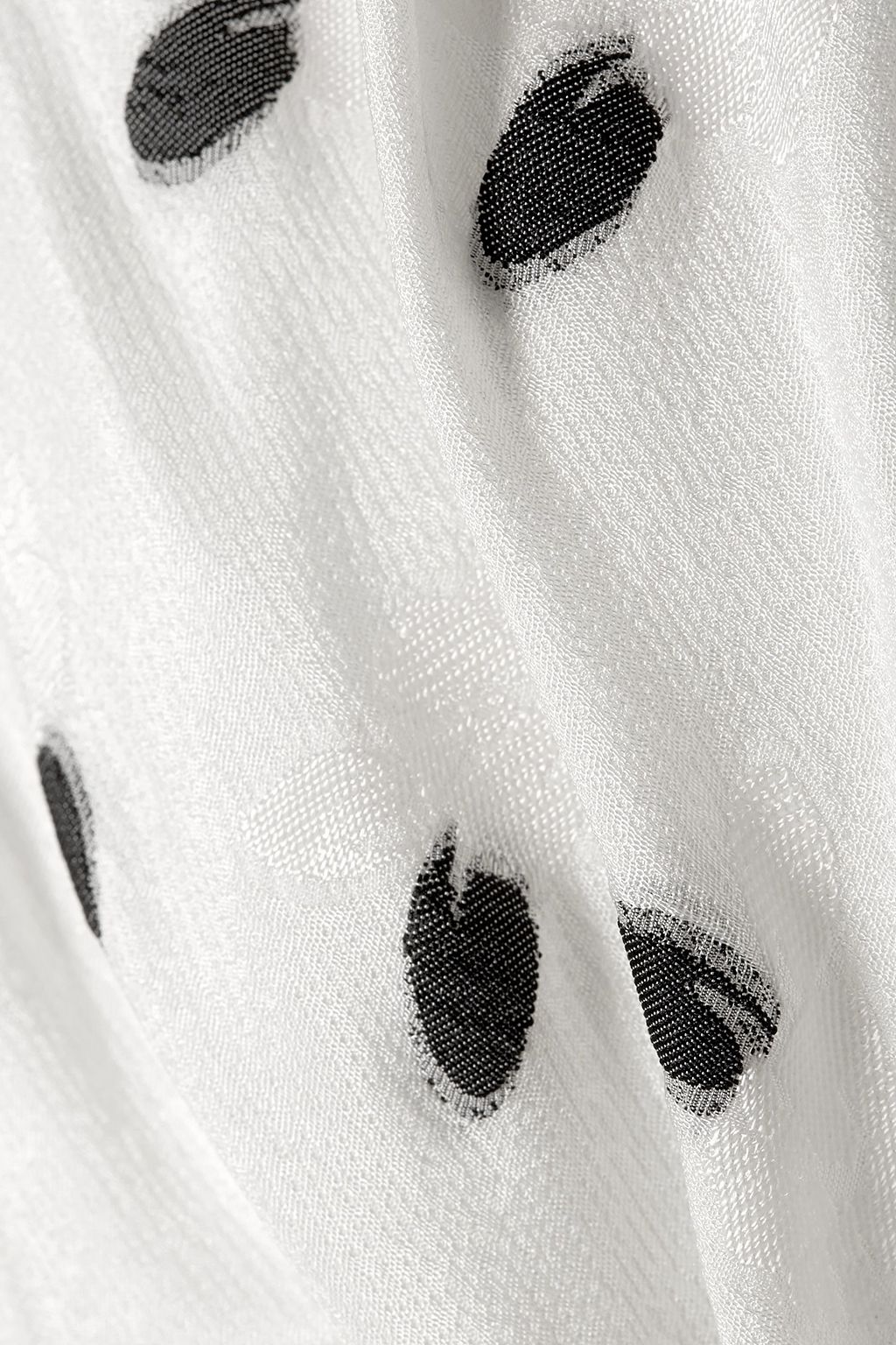 CAROLINA HERRERA Cutout knotted polka-dot jacquard midi dress