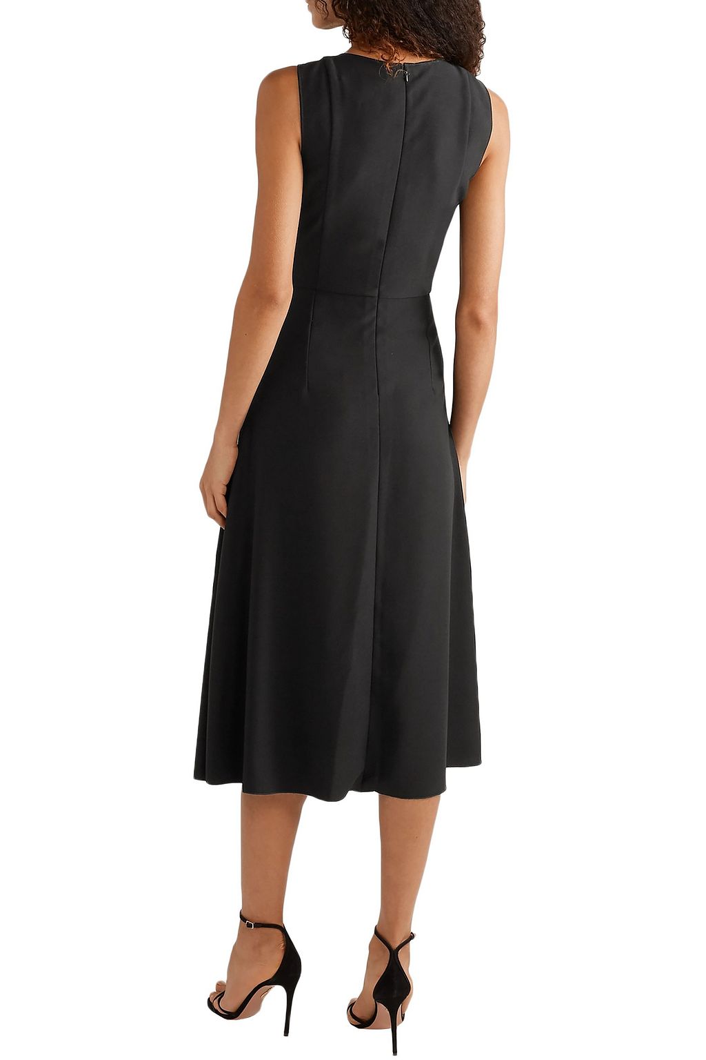 CAROLINA HERRERA Draped crepe midi dress