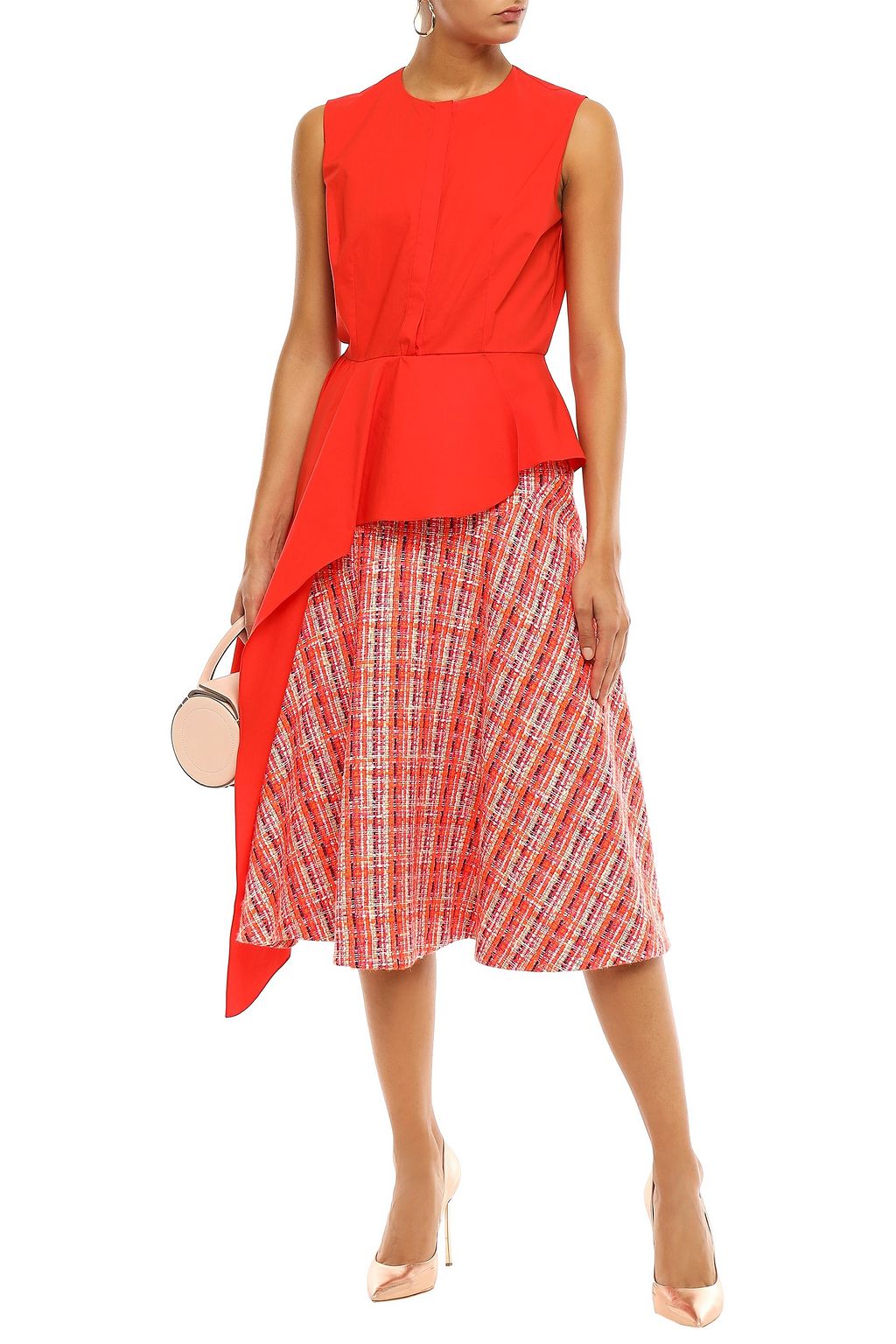 DELPOZO Tweed midi skirt