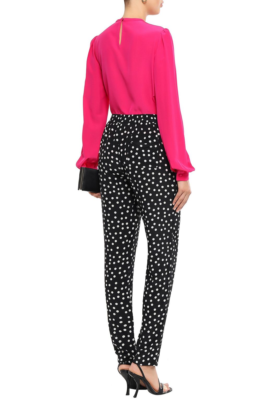 DOLCE&GABBANA Tie-neck silk crepe de chine blouse
