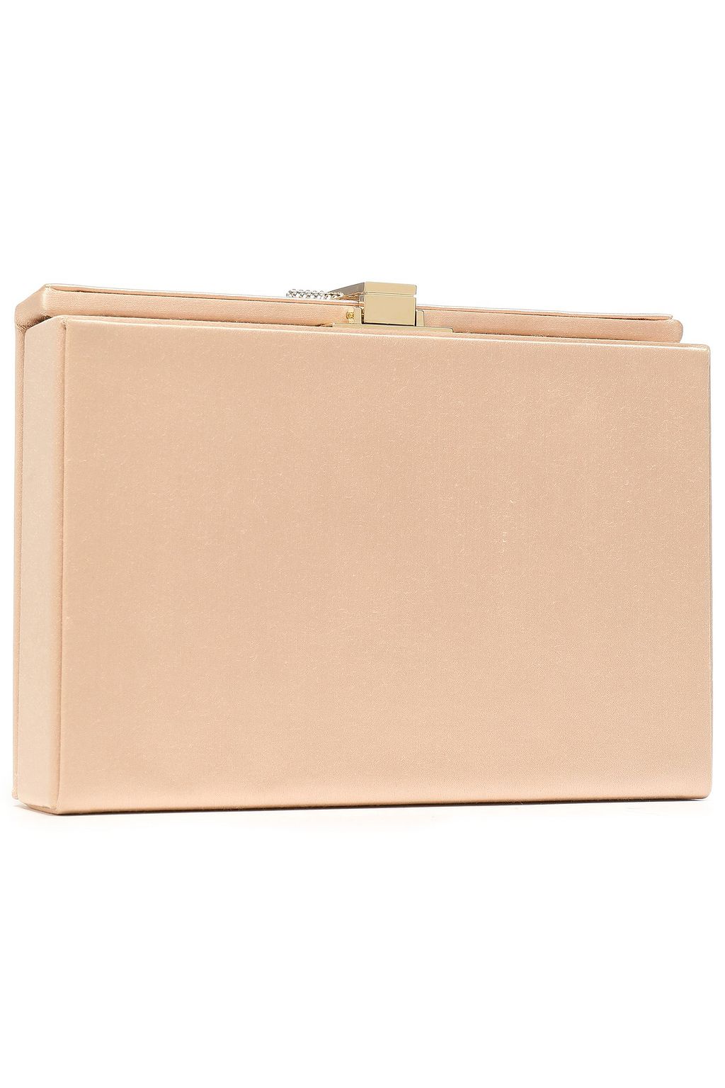 ROGER VIVIER Crystal-embellished satin clutch