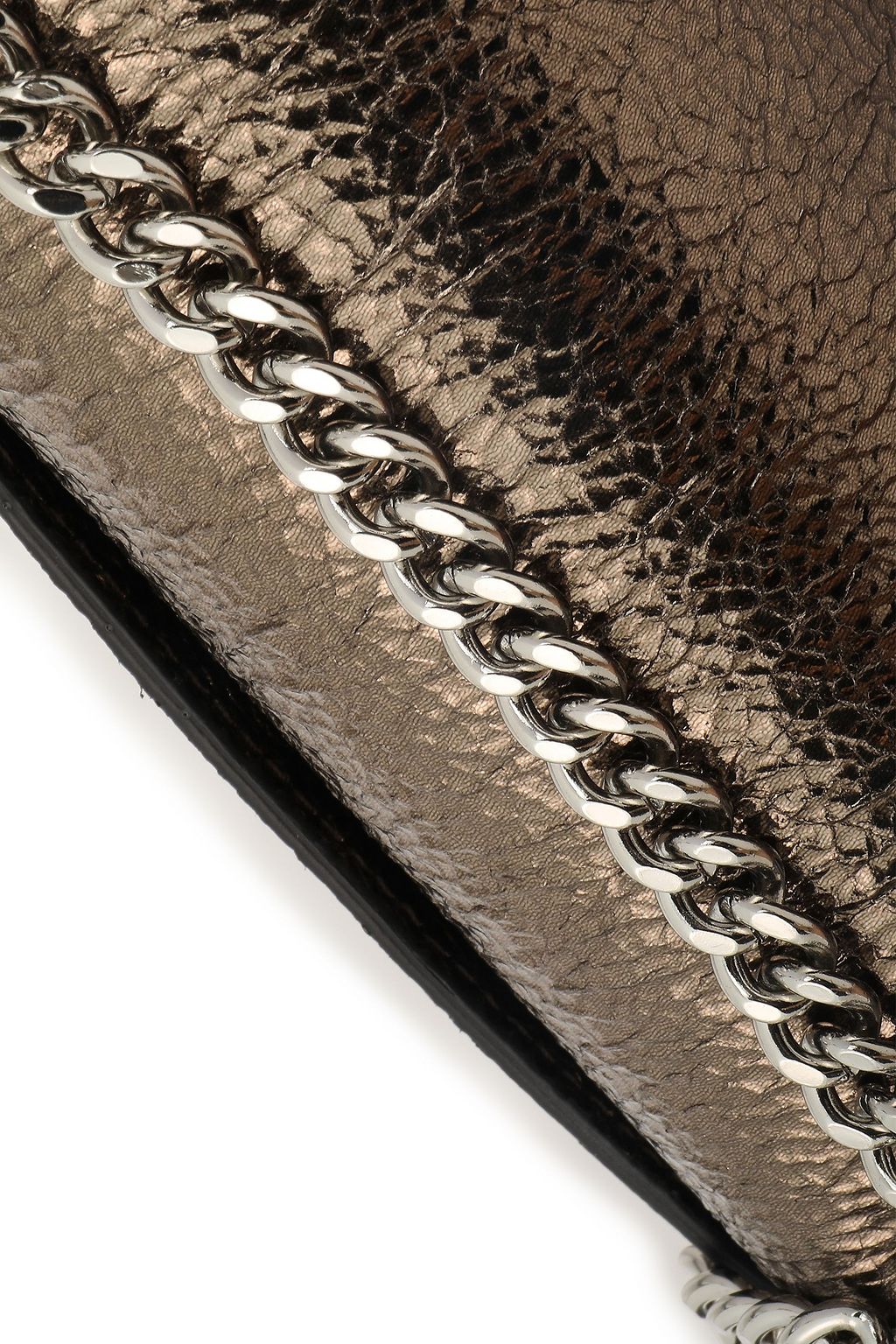 IRO Metallic cracked-leather shoulder bag