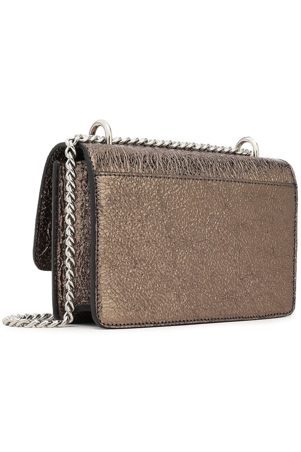 IRO Metallic cracked-leather shoulder bag