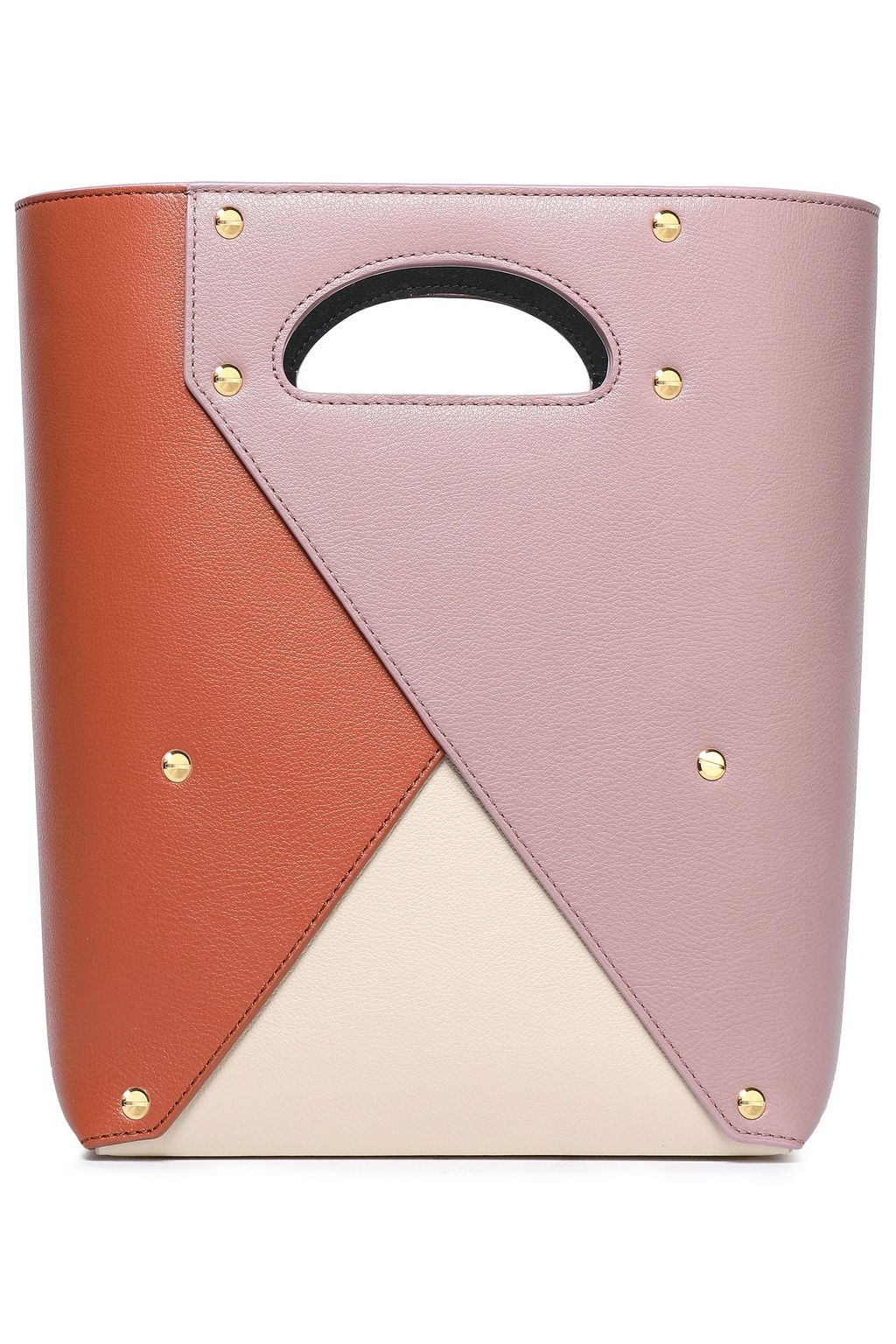 YUZEFI Pablo color-block textured-leather shoulder bag