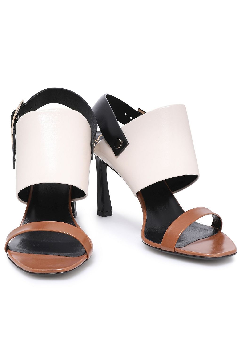 ROGER VIVIER Trompette leather slingback sandals