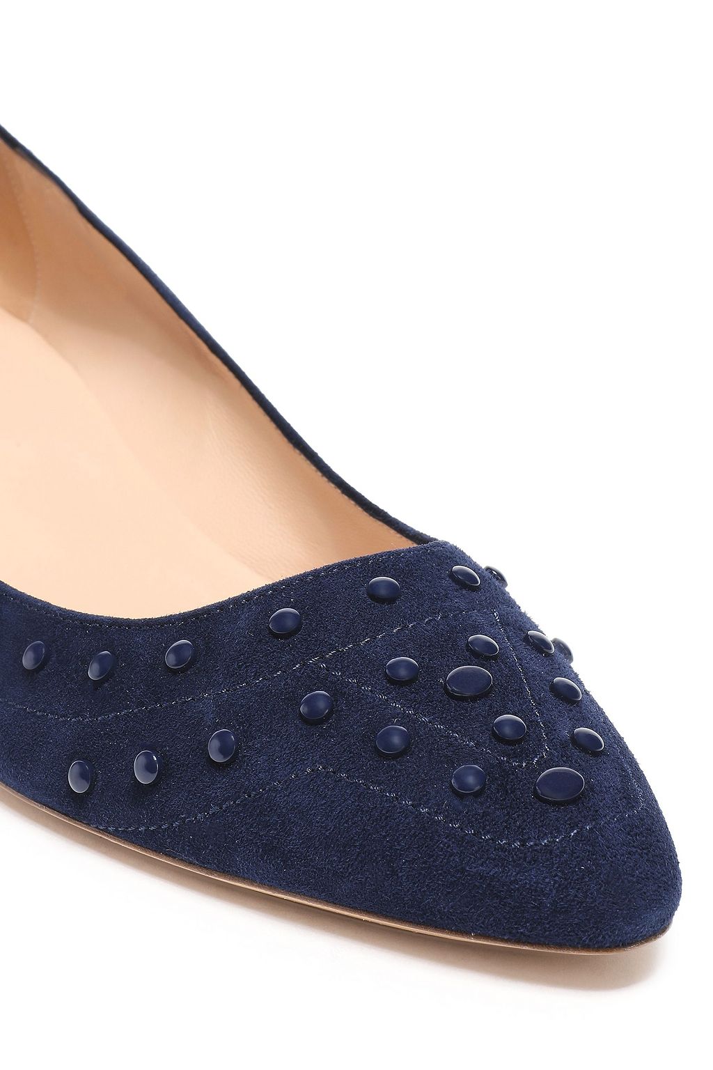 TOD'S Studded suede pumps