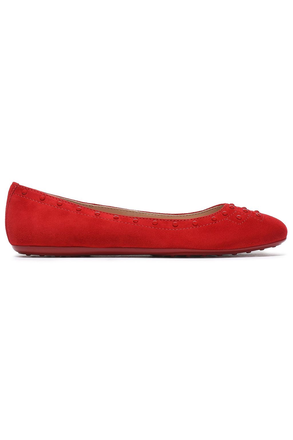 Red Studded suede ballet flats | Sale 