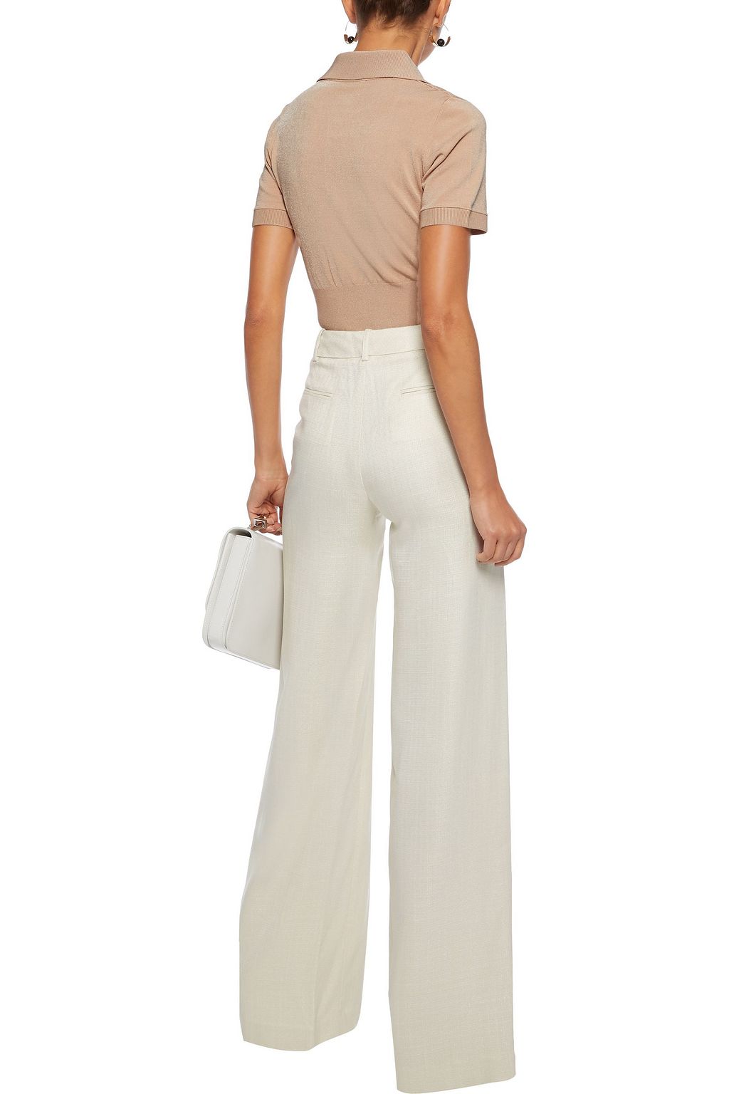 ADAM LIPPES Pleated woven wide-leg pants