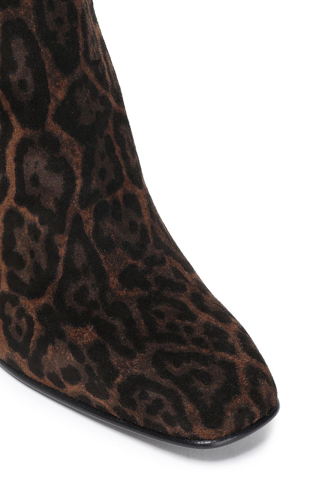 ROGER VIVIER Buckle-detailed leopard-print suede ankle boots