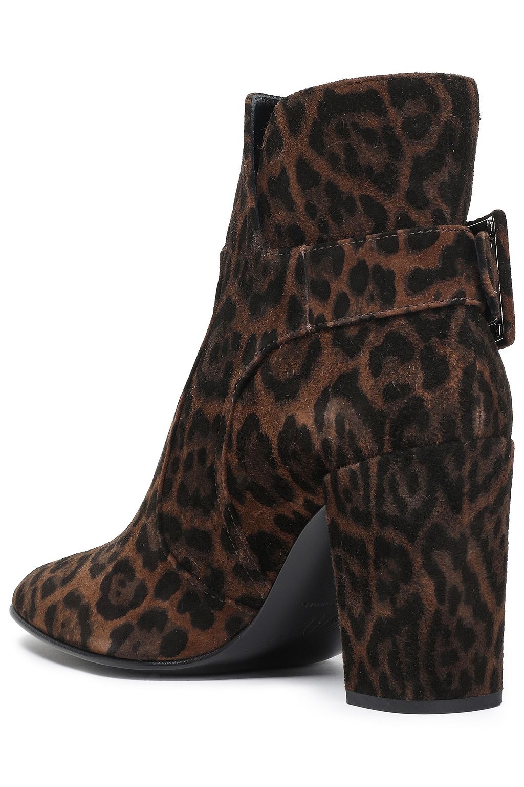 ROGER VIVIER Buckle-detailed leopard-print suede ankle boots