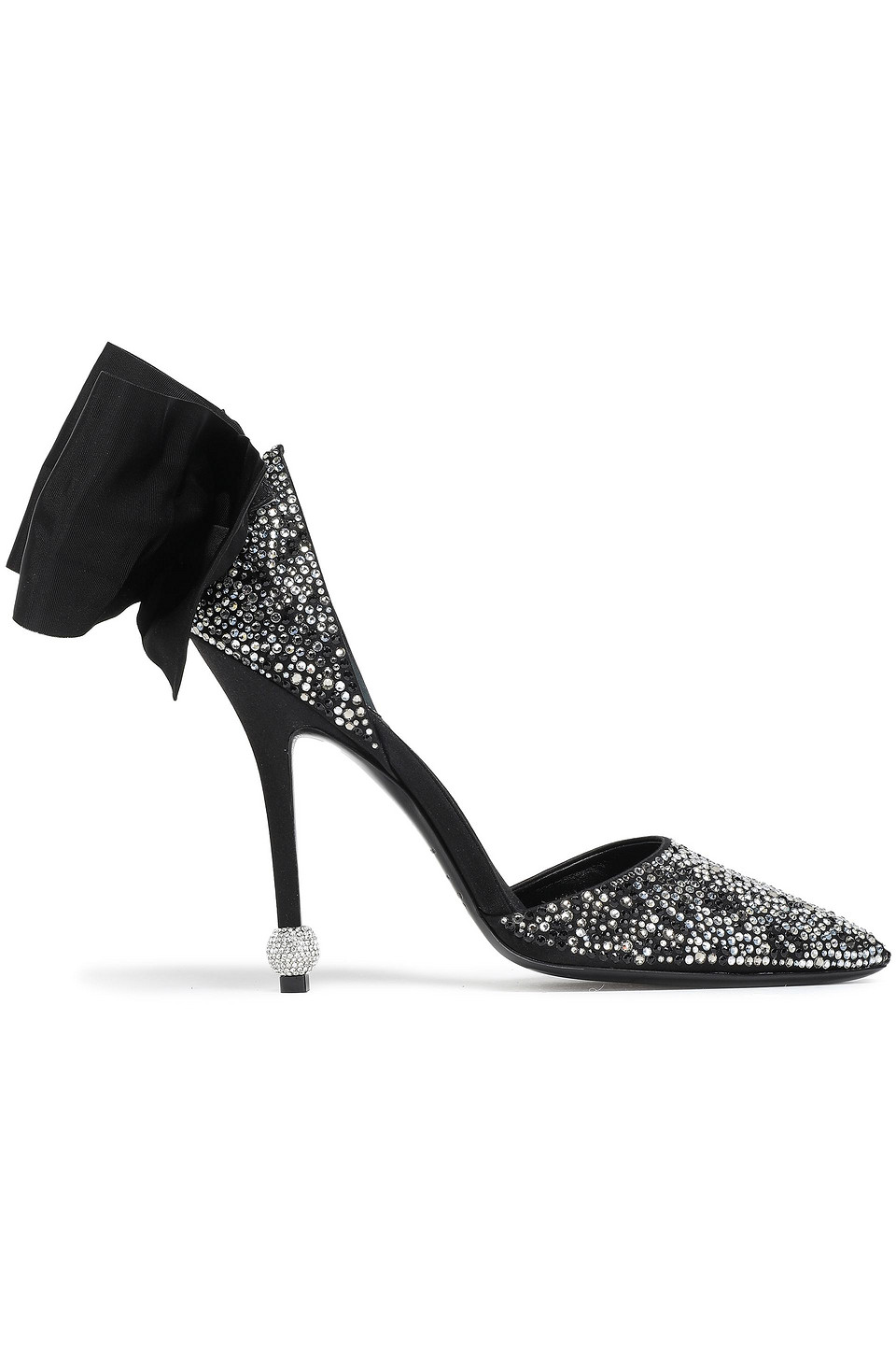 Embellished leather pumps