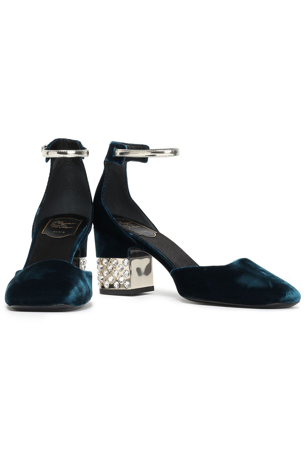 ROGER VIVIER Embellished velvet pumps