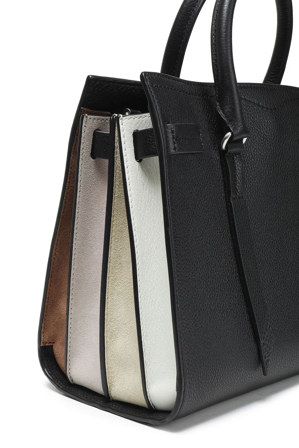 REBECCA MINKOFF Color-block pebbled-leather tote