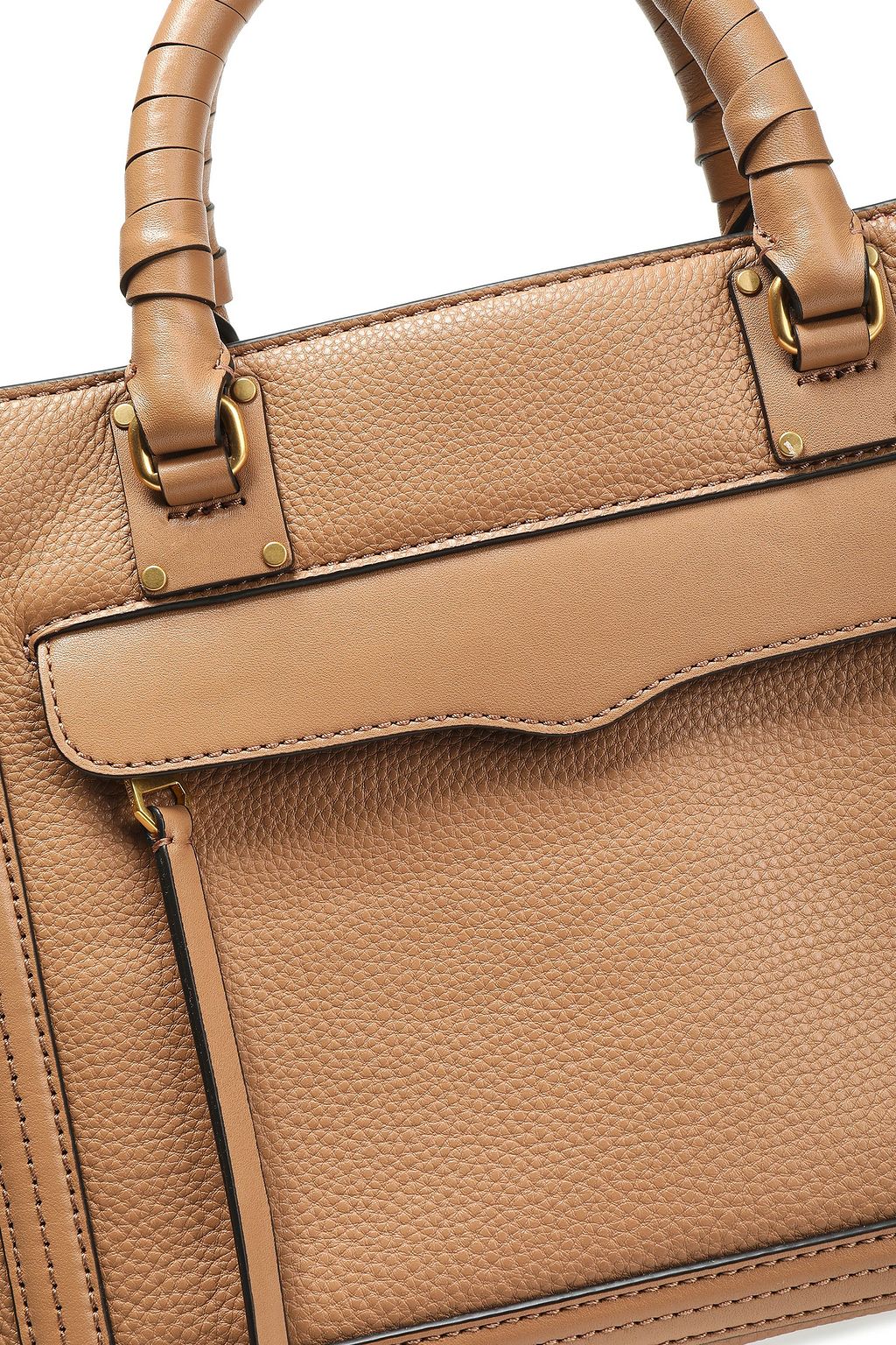 REBECCA MINKOFF Pebbled and smooth-leather tote