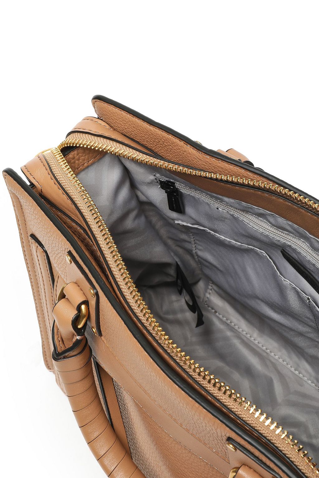REBECCA MINKOFF Pebbled and smooth-leather tote