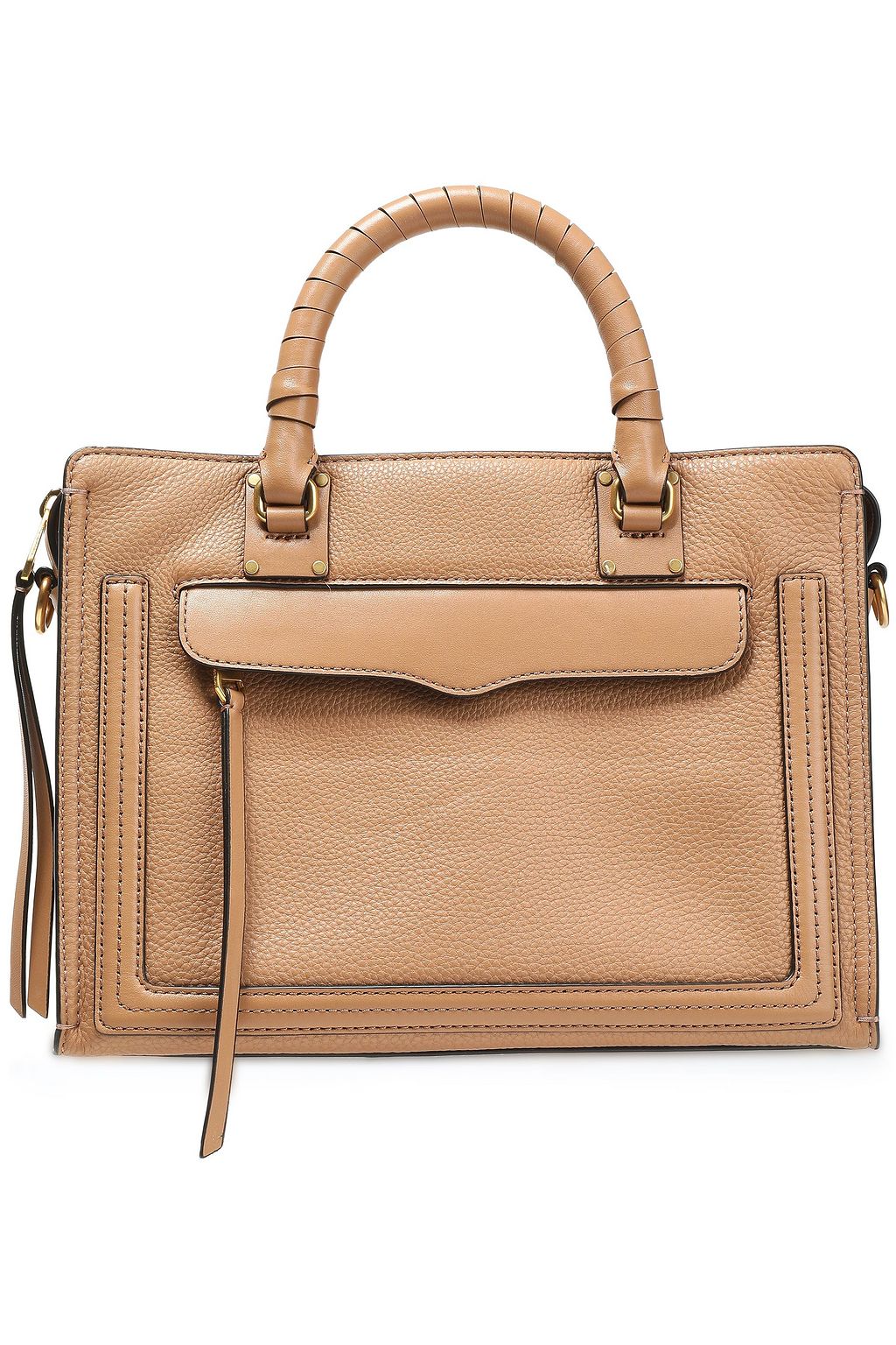 REBECCA MINKOFF Pebbled and smooth-leather tote