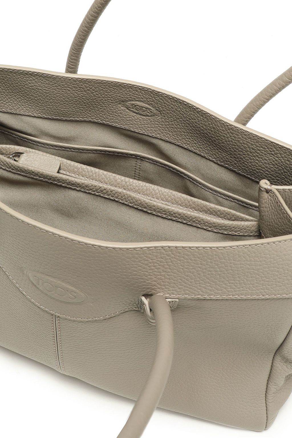 TOD'S Mocassino pebbled-leather tote