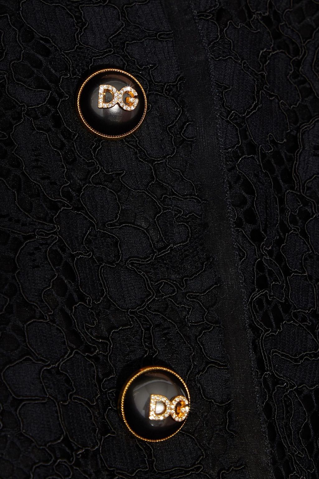 DOLCE&GABBANA Button-detailed cotton-blend corded lace jacket
