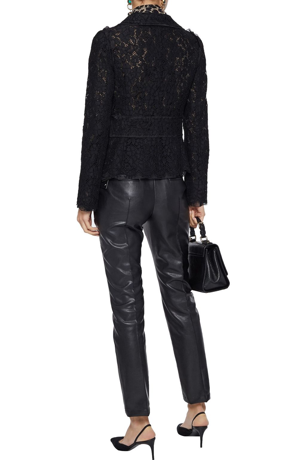 DOLCE&GABBANA Button-detailed cotton-blend corded lace jacket