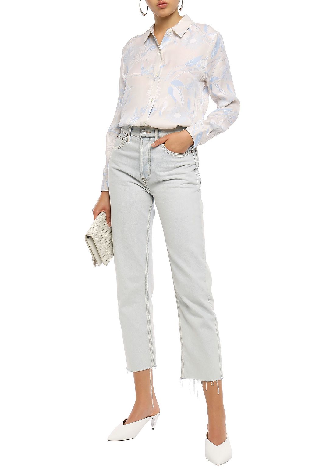 EQUIPMENT Leema floral-print washed silk-blend shirt