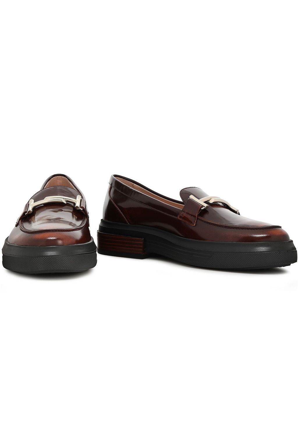 TOD'S Embellished leather loafers