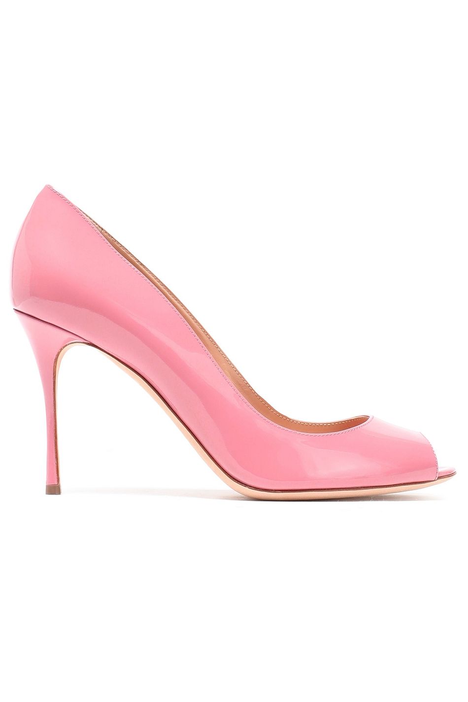pink patent leather pumps