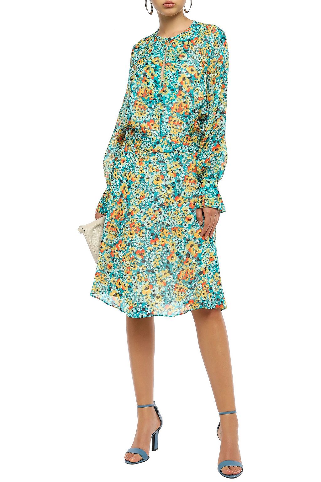 EQUIPMENT Floral-print silk-georgette dress