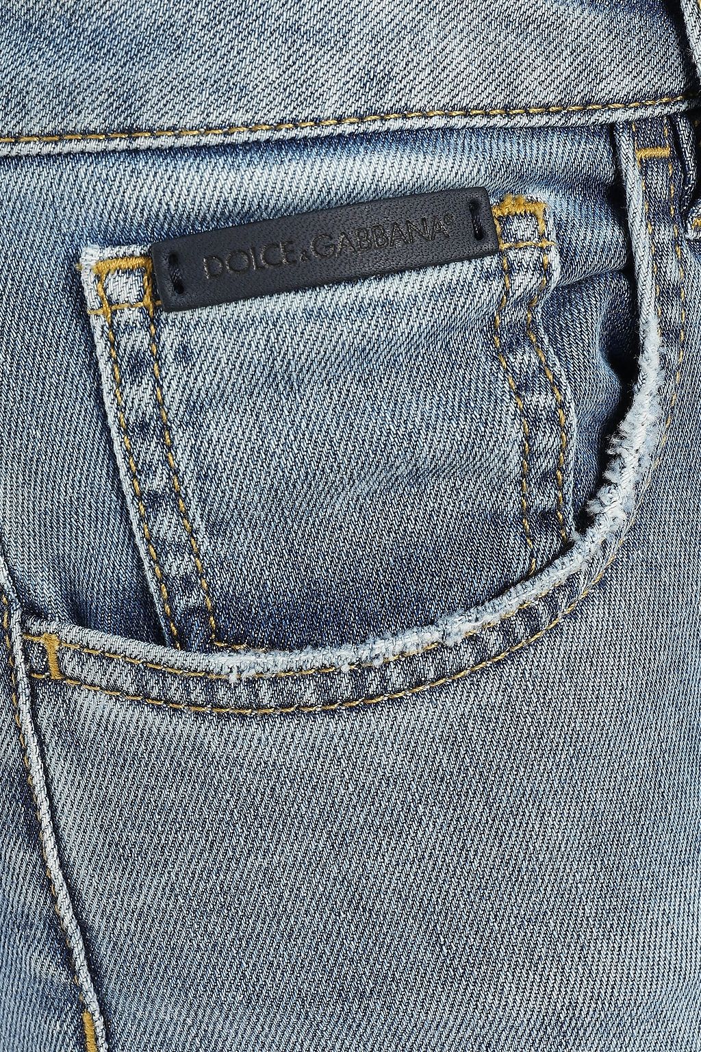 DOLCE&GABBANA Distressed high-rise skinny jeans