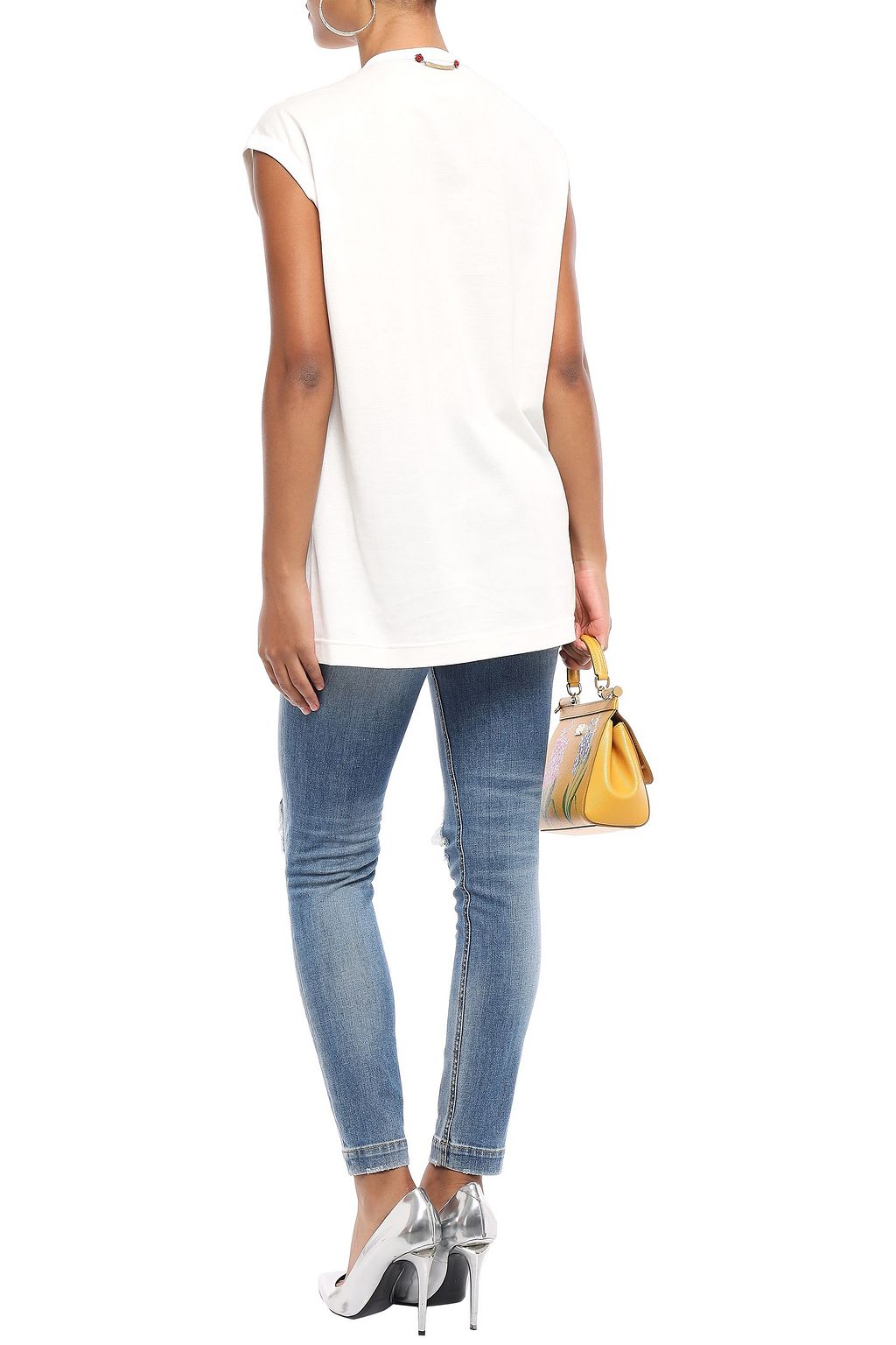 DOLCE&GABBANA Distressed high-rise skinny jeans