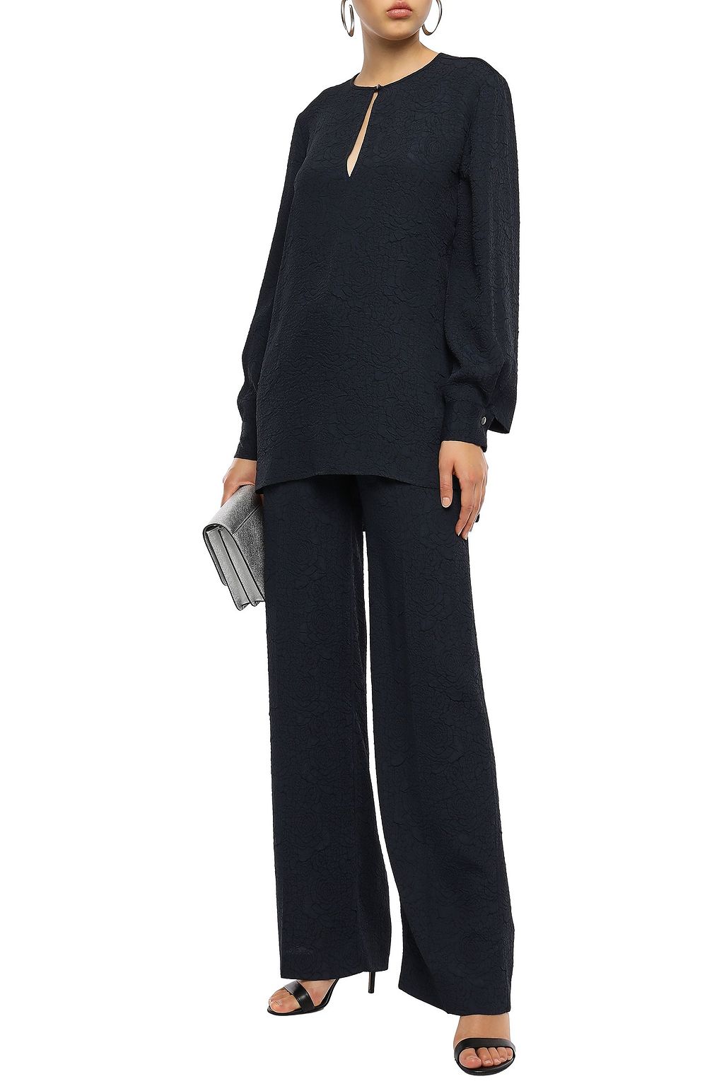 EQUIPMENT Delainey floral-jacquard blouse