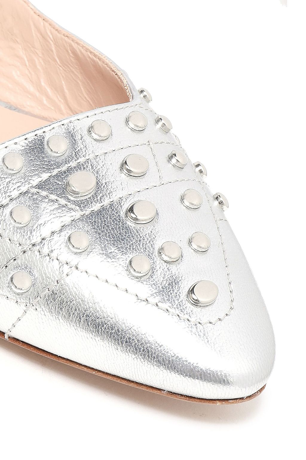silver studded flats