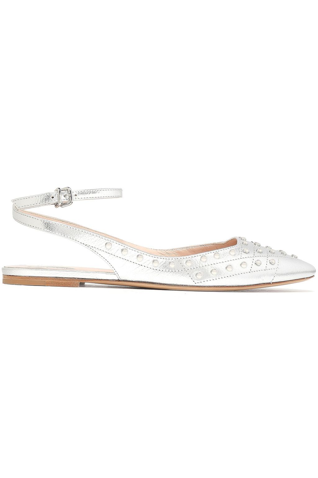silver studded flats