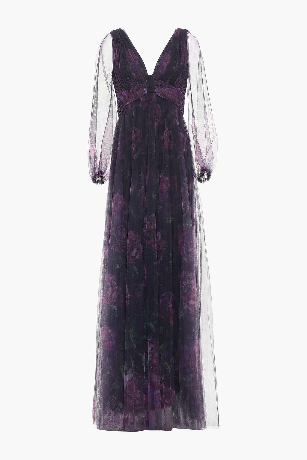 dark purple floral dress