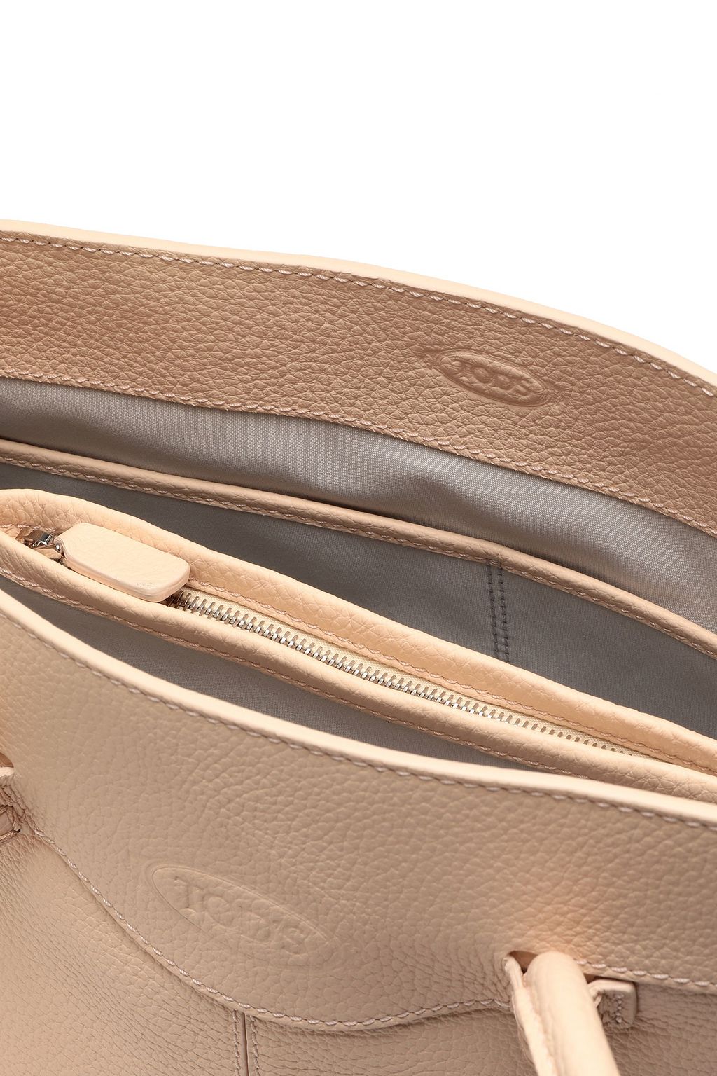 TOD'S Mocassino pebbled-leather tote