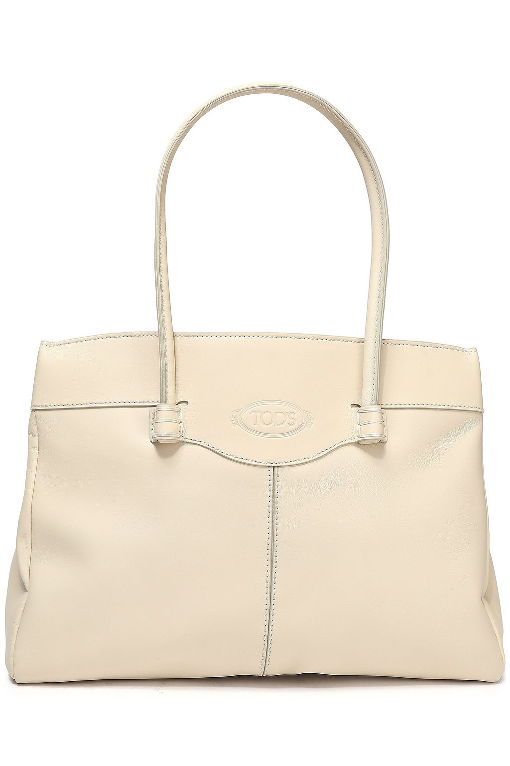 cream leather tote
