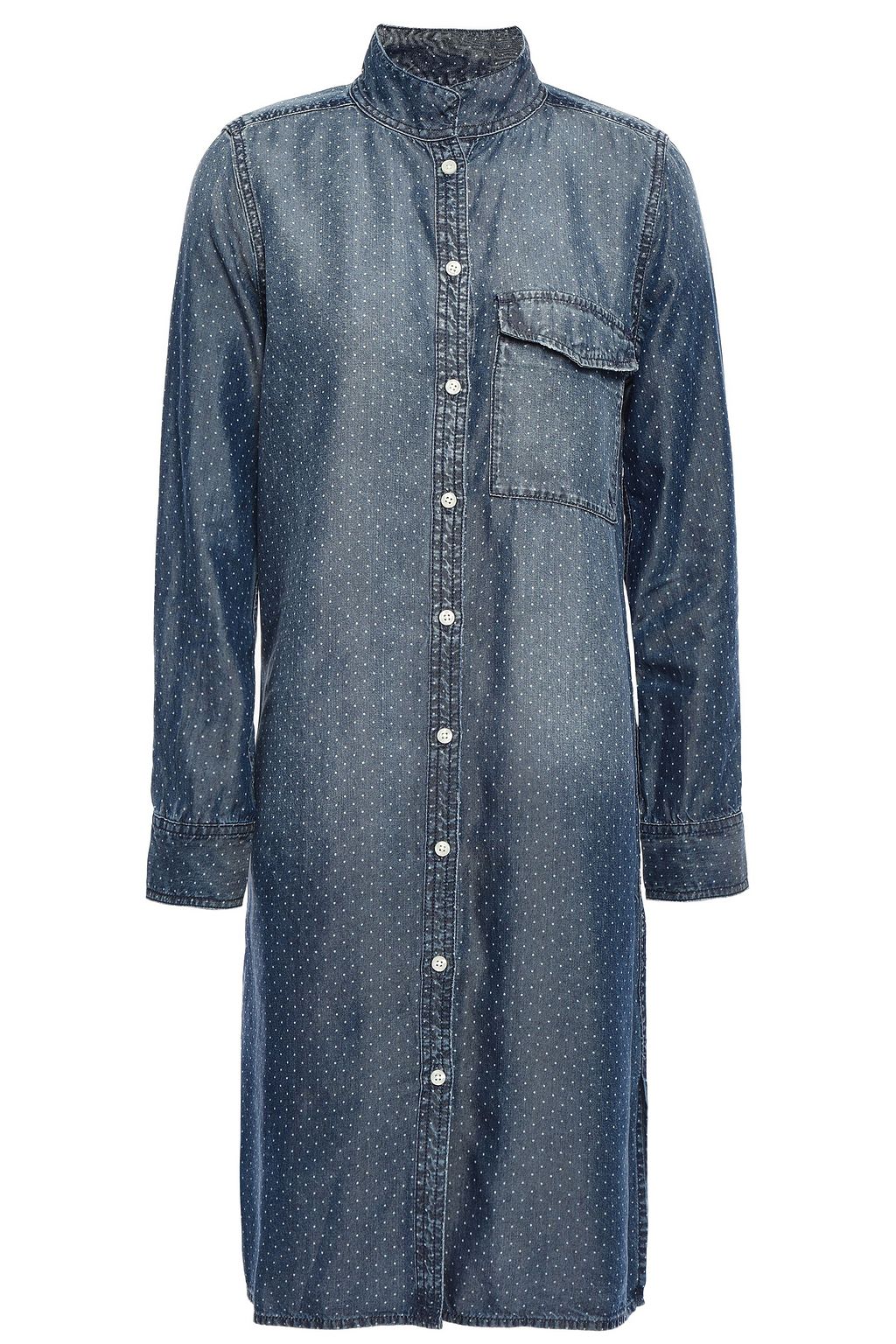 denim polka dot dress