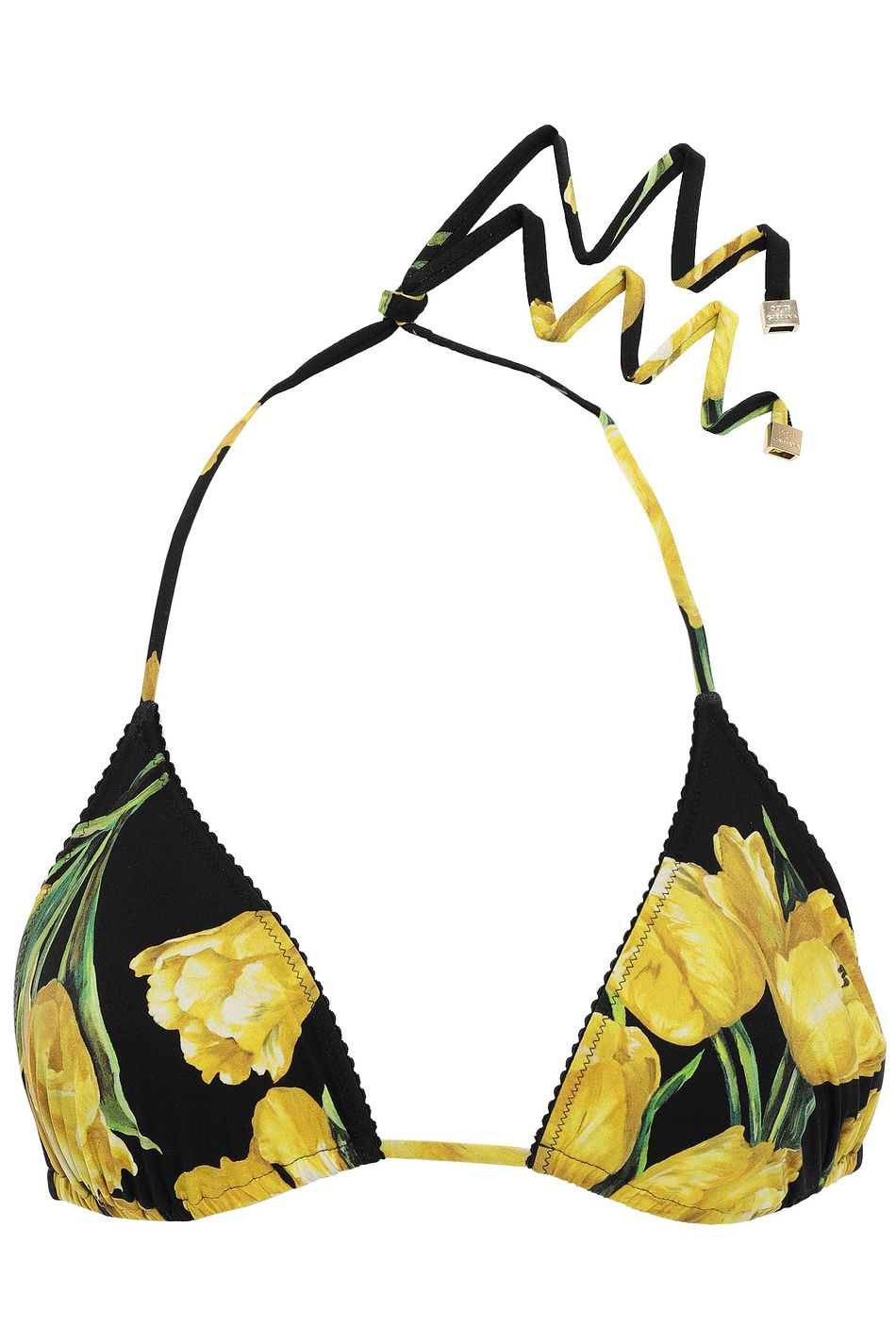 yellow triangle bikini top