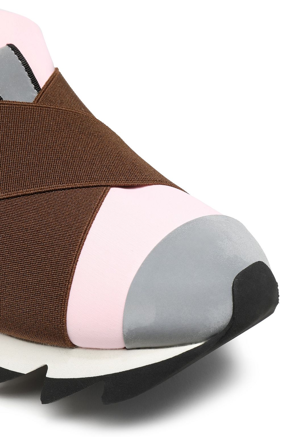 DOLCE&GABBANA Suede-trimmed neoprene slip-on sneakers