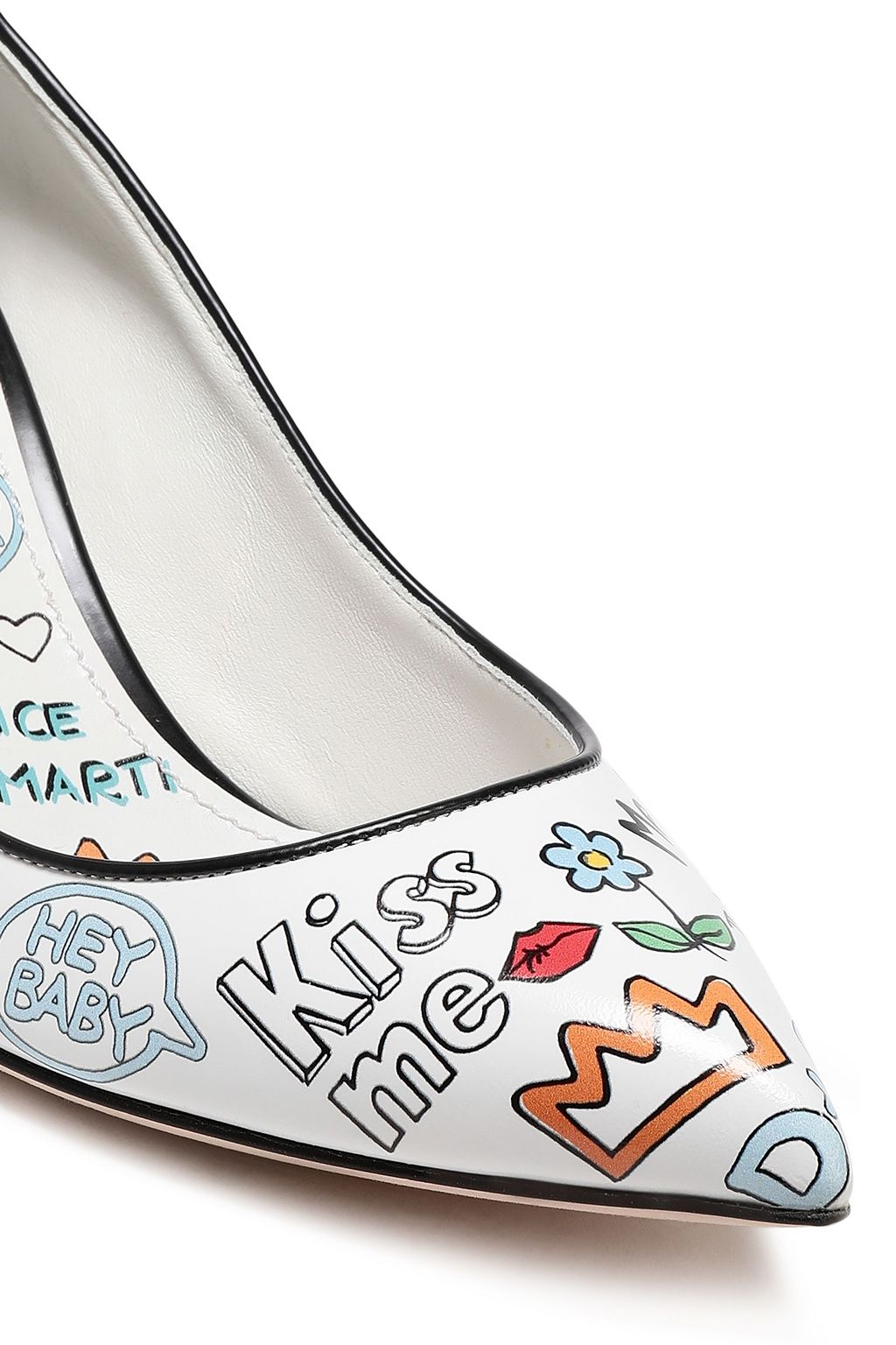 DOLCE&GABBANA Printed leather pumps