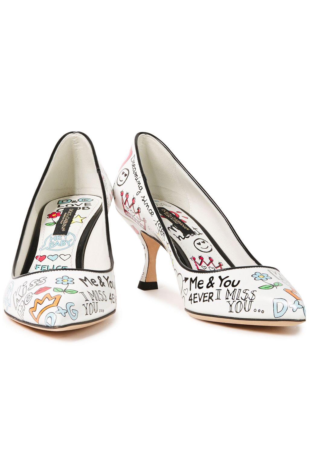 DOLCE&GABBANA Printed leather pumps