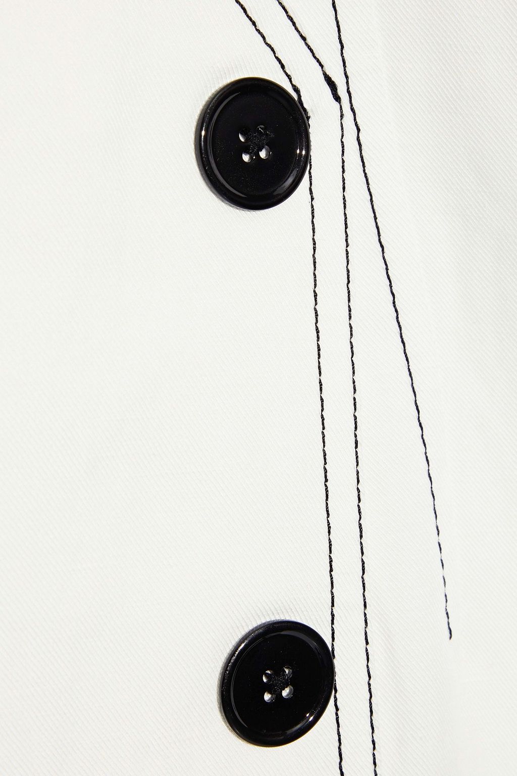 DEREK LAM 10 CROSBY Wrap-effect button-embellished twill mini dress