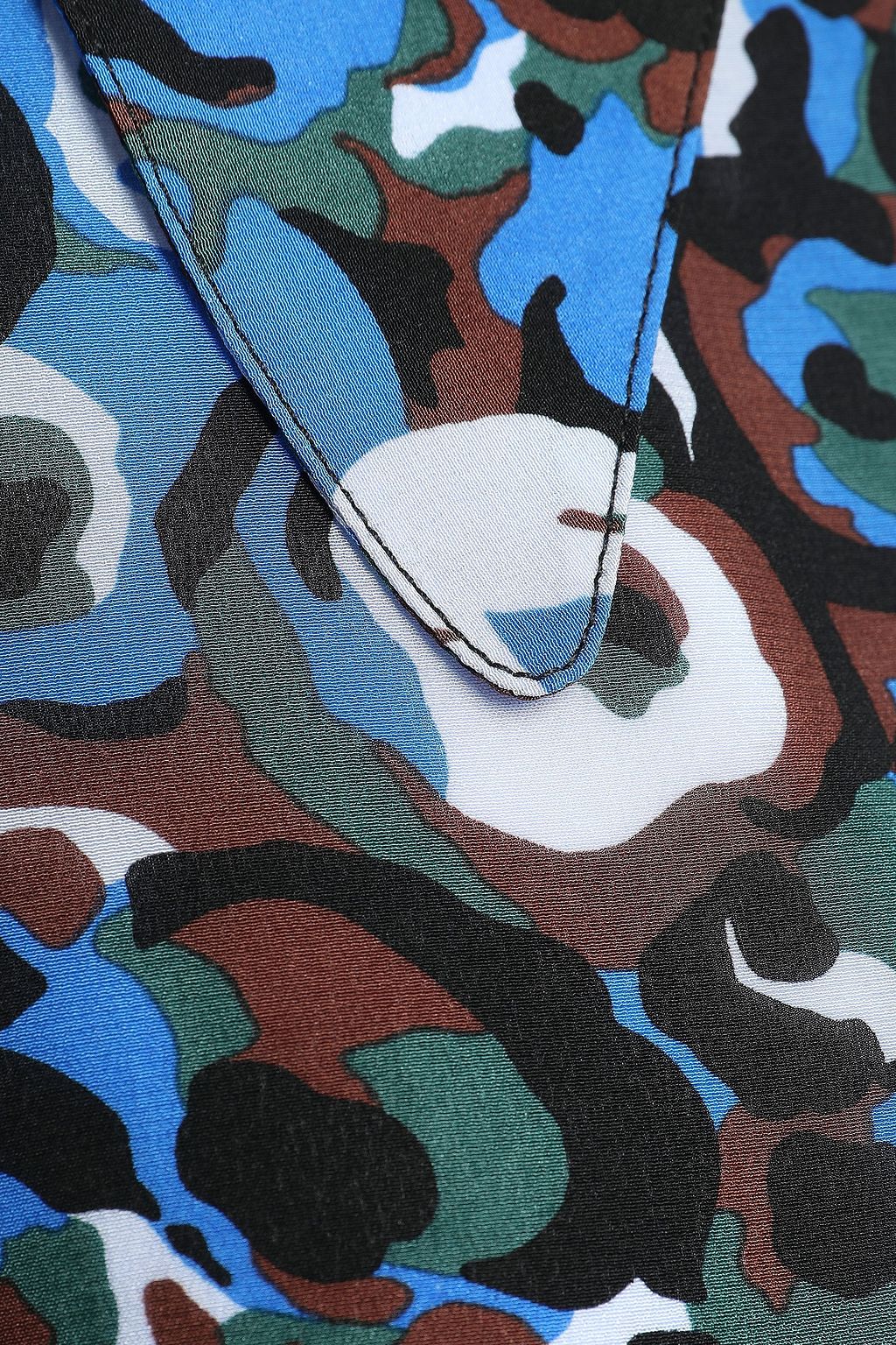MARNI Printed silk-crepe mini dress
