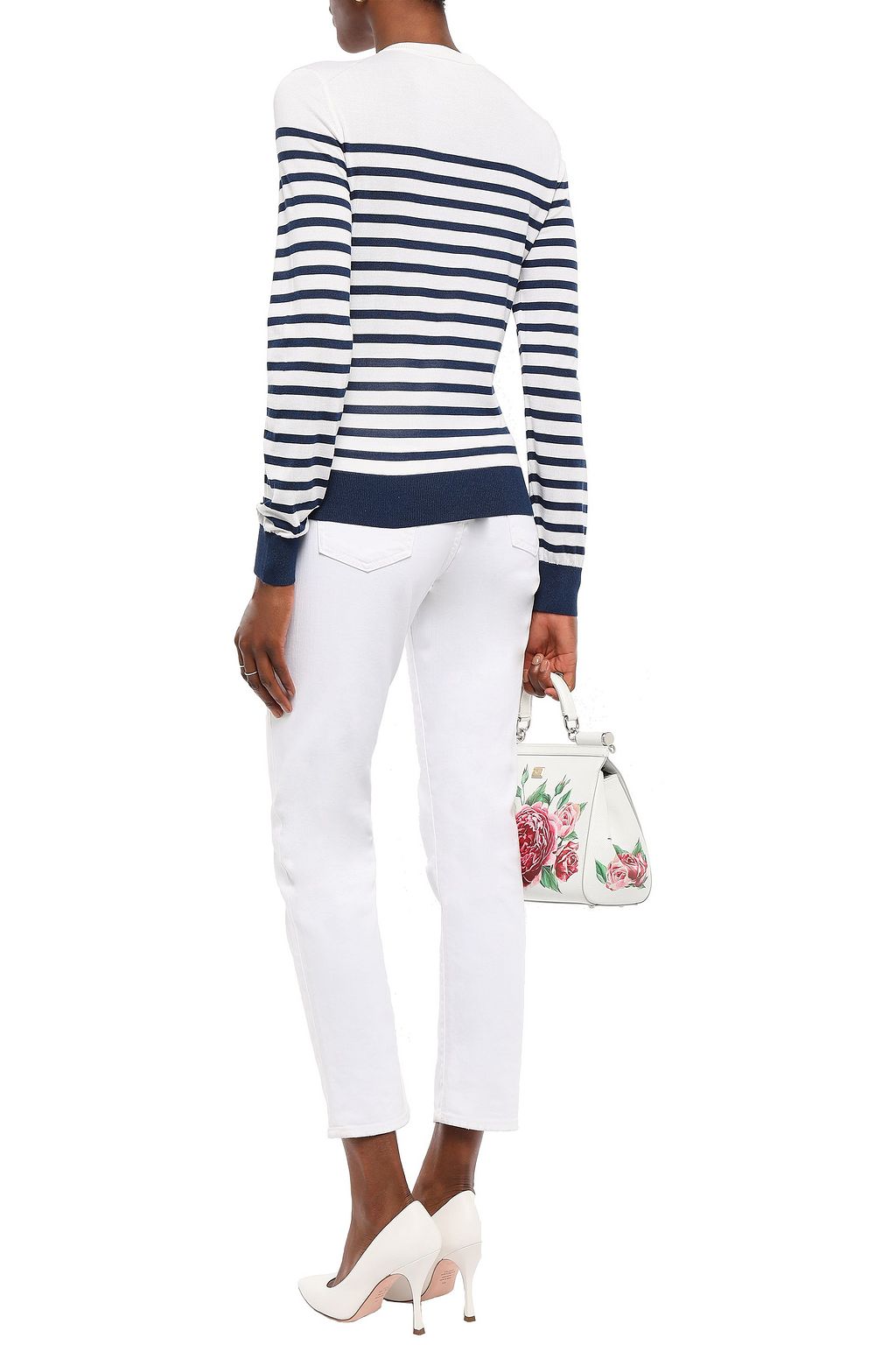 DOLCE&GABBANA Striped silk cardigan