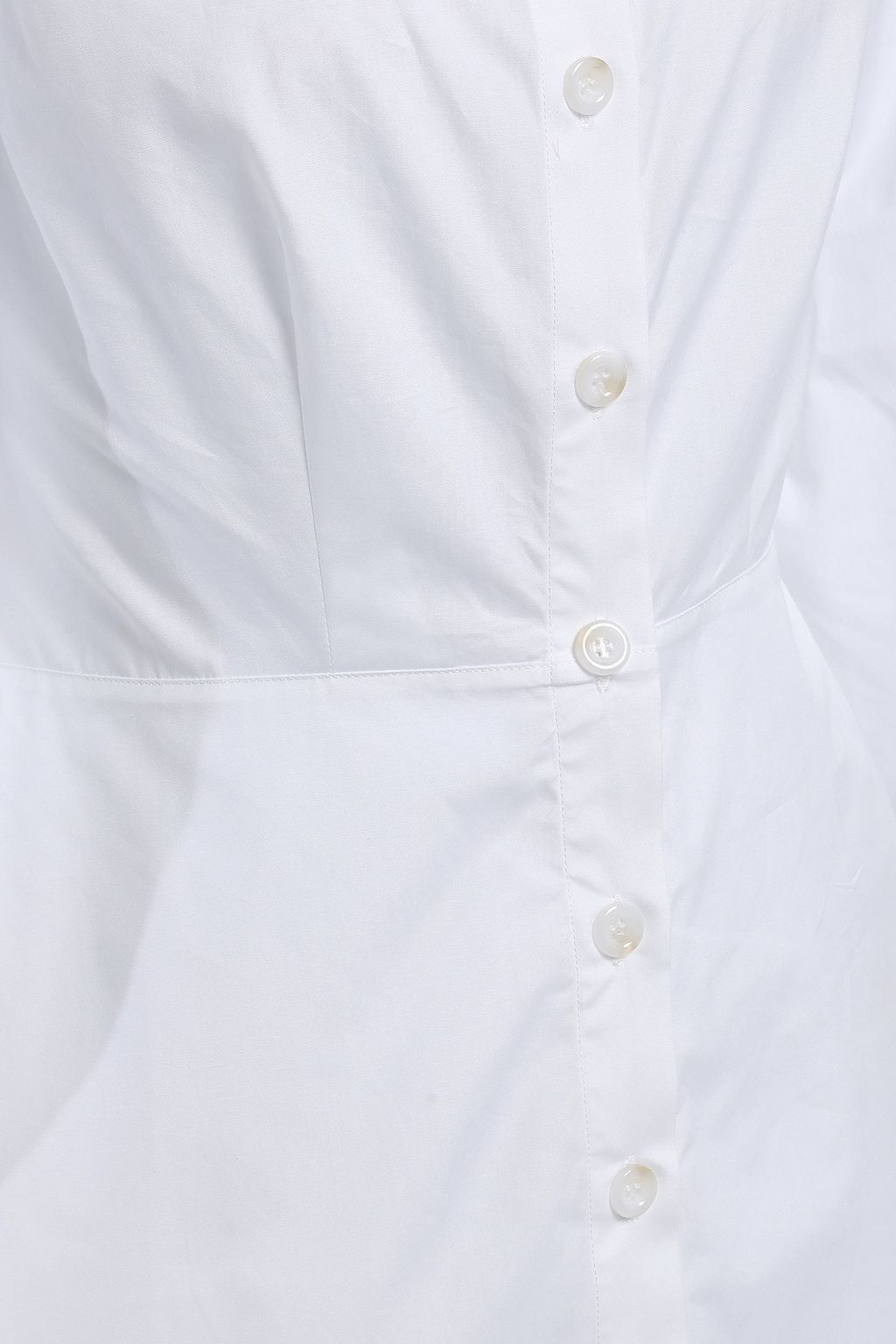 ANNA QUAN Luna cutout cotton-poplin mini shirt dress